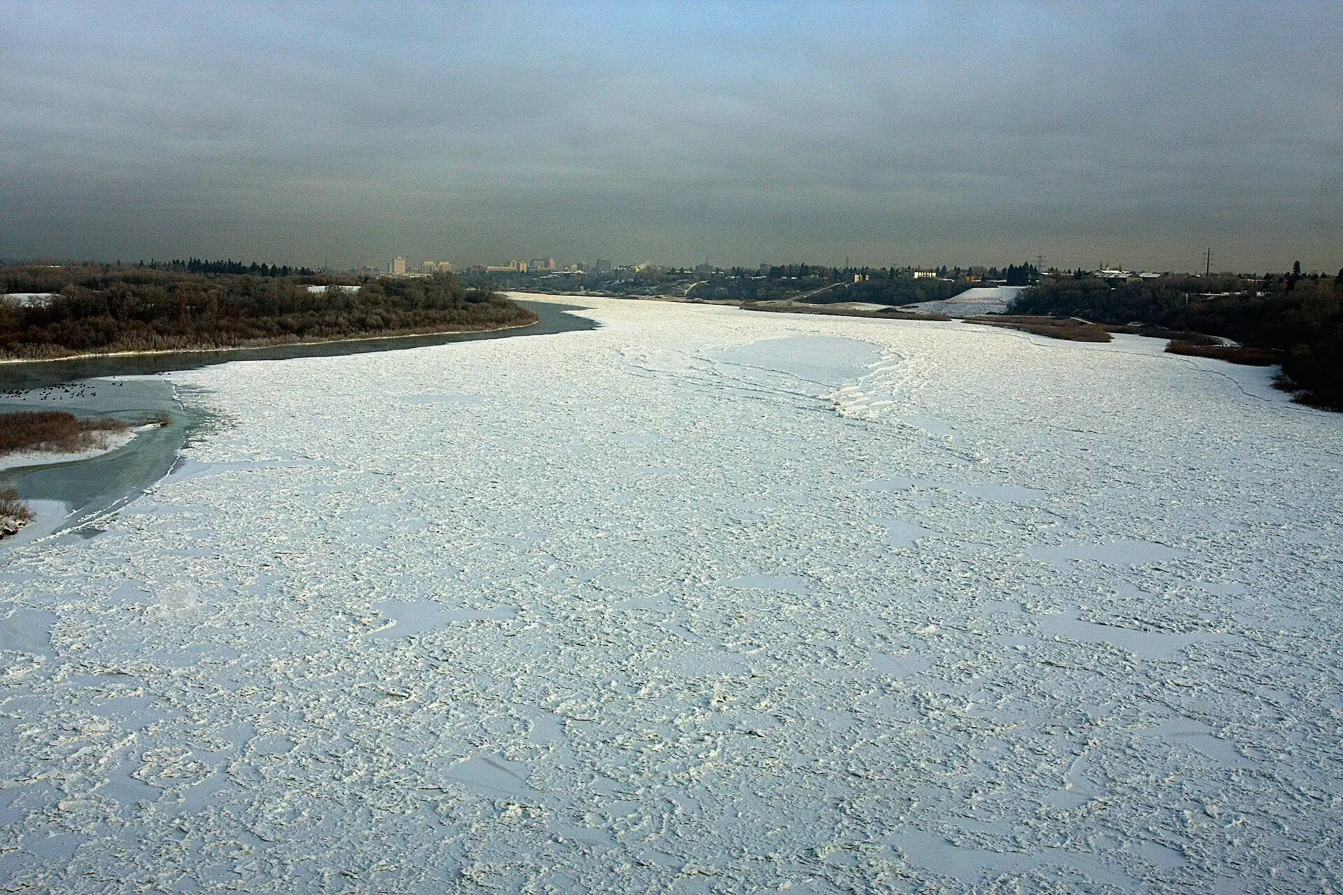 Frozen South Saskatchewan River